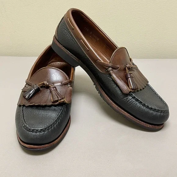 Allen Edmonds Loafers Men’s Size 11 D Nashua Tassel Brown Black Pebble Leather Allen Edmonds Mens 8.5D Nashua Tassel Loafers Brown Black  main image 4